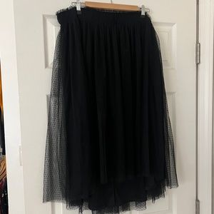 Lauren Conrad Black Lace Hi-low skirt
